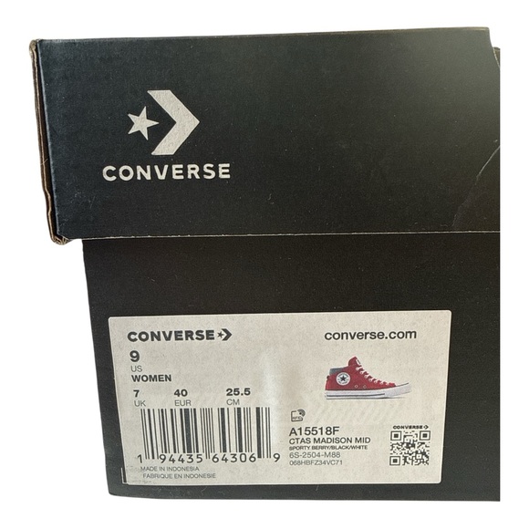 Converse Women's Chuck Taylor All Star Madison Plaid High-Top Sneakers, Size 9 - Picture 10 of 10